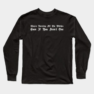 They're burning all the witches, even if you aren't one Long Sleeve T-Shirt